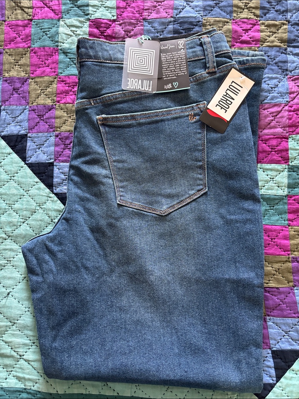 LuLaRoe Medium Blue Denim Jeans with Tags
